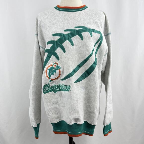 Legends Athletic Other - Vintage 90s Miami Dolphins Crewneck Sweatshirt Sz XL Gray Palm Legends Athletic